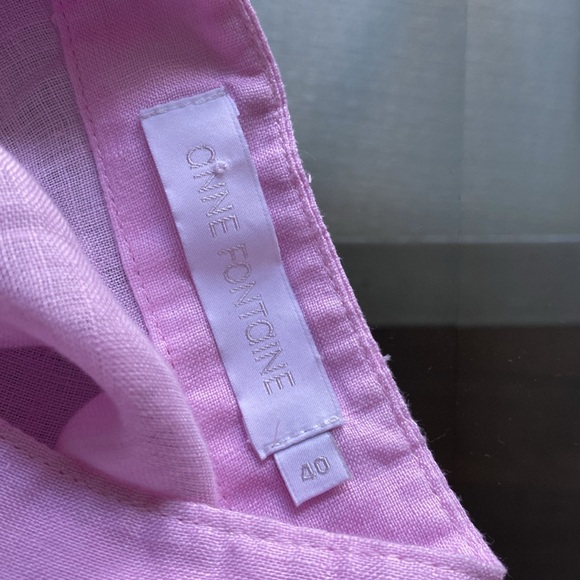 Anne Fontaine baby pink button down linen dress.40FR/US 8. Very pretty - Picture 4 of 4